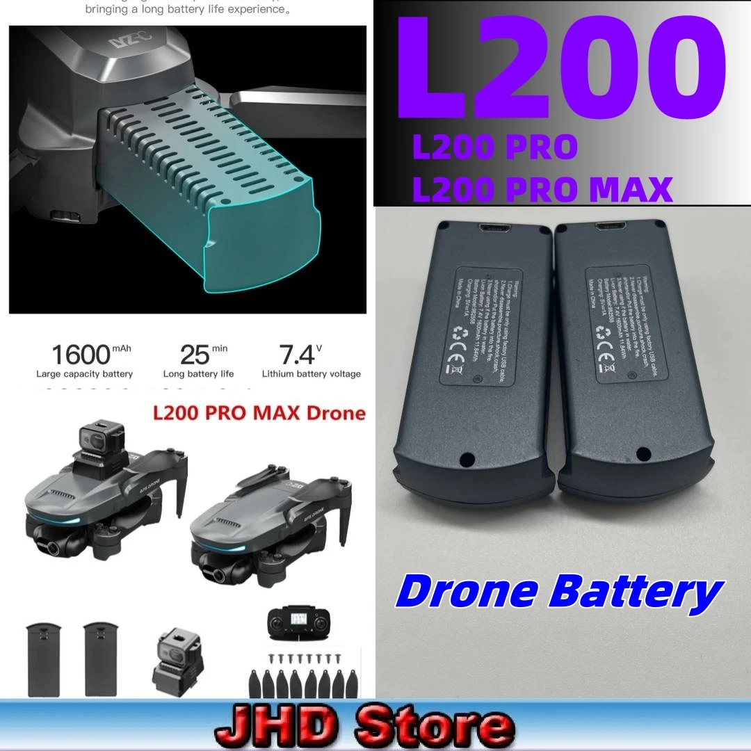 JHD Battery Blade For L200 Pro LYZRC L200 Pro MAX Battery 25min Life for Original L200 Pro Max Dron Battery/ Propeller Wholesale
JHD Battery Blade For L200 Pro LYZRC L200 Pro MAX Battery 25min Life for Original L200 Pro Max Dron Battery/ Propeller Wholesale