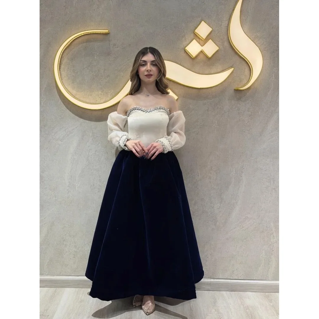 Clara Custom Contrasting Color A-line Off-shoulder Rhinestones Elegant Evening Dresses for Woman Luxury Prom Dress 2026 Woman
Clara Custom Contrasting Color A-line Off-shoulder Rhinestones Elegant Evening Dresses for Woman Luxury Prom Dress 2026 Woman