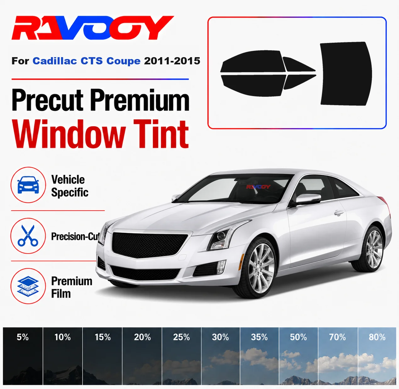 Premium Precut Window Tint Kit Front Rear Windows Rear Windshield For Cadillac CTS Coupe 2011-2015 Car Solar Nano Ceramic Film
Premium Precut Window Tint Kit Front Rear Windows Rear Windshield For Cadillac CTS Coupe 2011-2015 Car Solar Nano Ceramic Film
