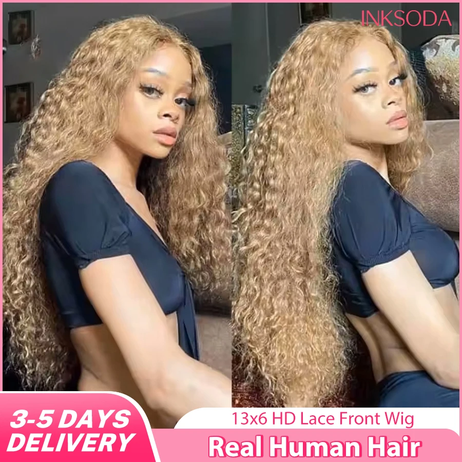 #27 Honey Blonde Human Hair Wig Curly Wigs 13x6 Hd Lace Frontal Wig Water Wave Deep Wave Frontal Wig 36 Inch Human Hair Wigs
#27 Honey Blonde Human Hair Wig Curly Wigs 13x6 Hd Lace Frontal Wig Water Wave Deep Wave Frontal Wig 36 Inch Human Hair Wigs