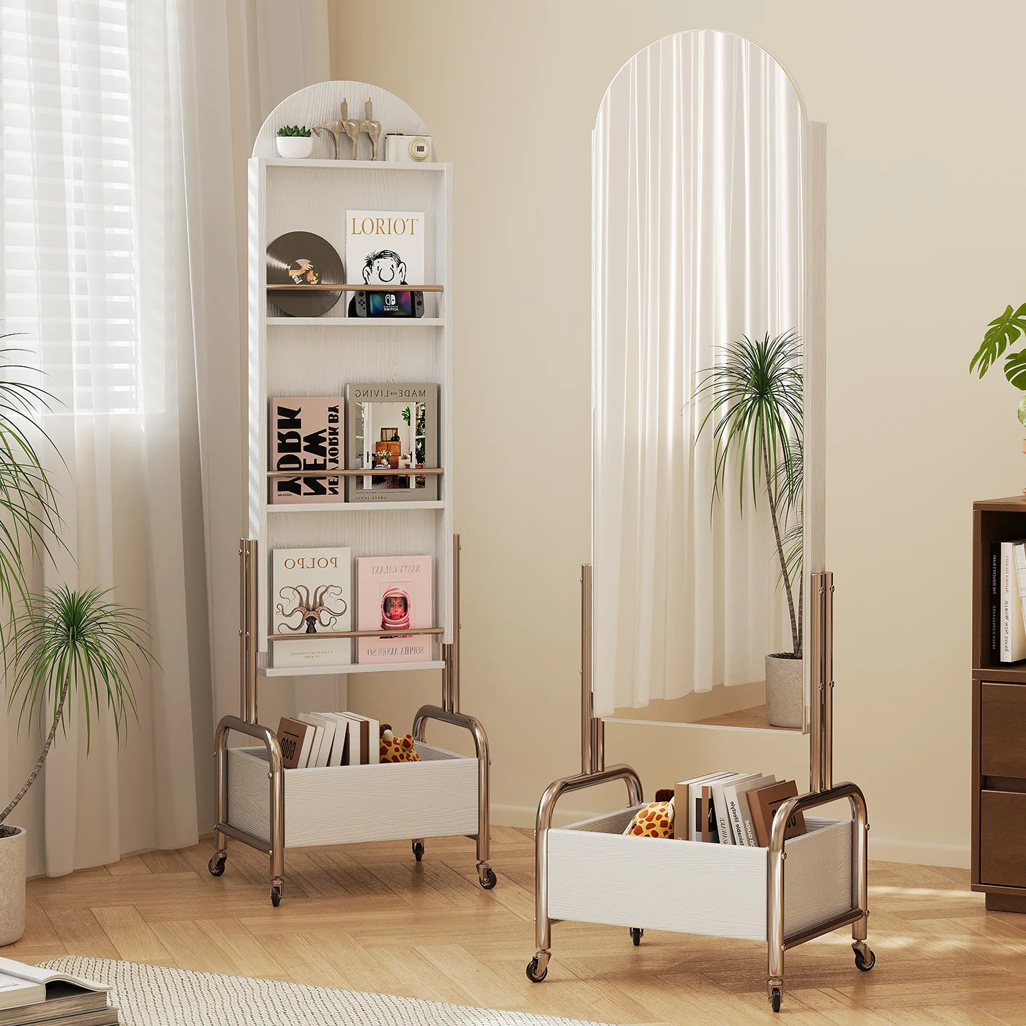 Solid wood full body mirror floor-to-ceiling bedroom movable mirror vintage style storage rack magazine rack home rotating
Solid wood full body mirror floor-to-ceiling bedroom movable mirror vintage style storage rack magazine rack home rotating
