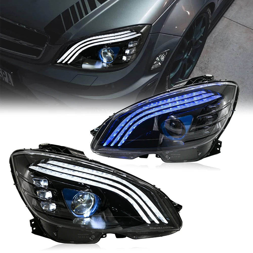 Full LED Lamp Headlights for 2008-2011 Mercedes-Benz W204 C-Class C63 AMGi Dynamic Turn Signal High Beam DRL Lens Assembly
Full LED Lamp Headlights for 2008-2011 Mercedes-Benz W204 C-Class C63 AMGi Dynamic Turn Signal High Beam DRL Lens Assembly