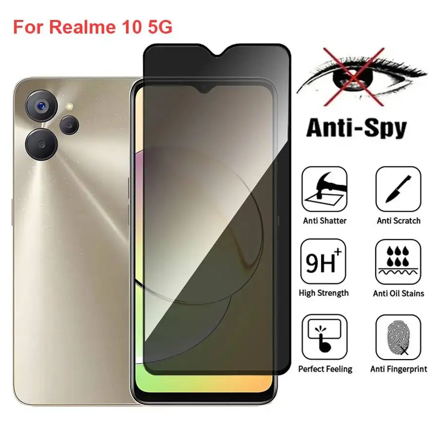 Realme 10 Anti Spy Privacy Tempered Glass Protector Compatible For Realme10 5G Full Cover Screen Prime Phone Film
Realme 10 Anti Spy Privacy Tempered Glass Protector Compatible For Realme10 5G Full Cover Screen Prime Phone Film