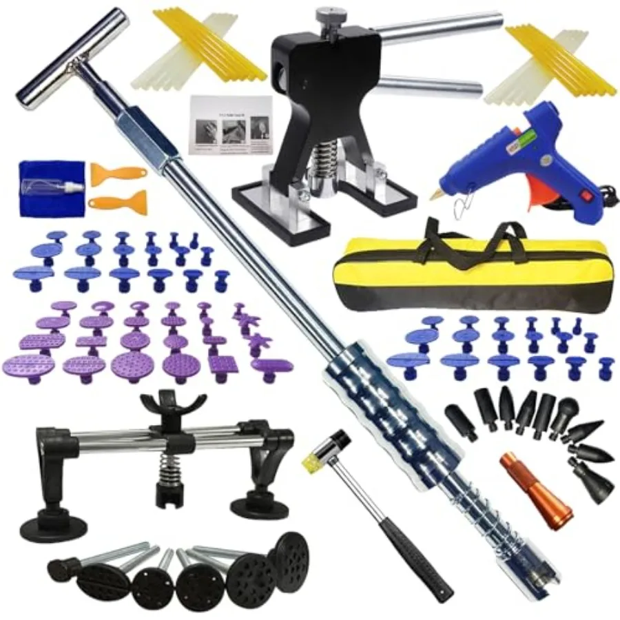 Auto body dent repair kit: 101 pcs paintless dent removal tools in black featuring M16 slide puller bridge puller dent lifter r
Auto body dent repair kit: 101 pcs paintless dent removal tools in black featuring M16 slide puller bridge puller dent lifter r