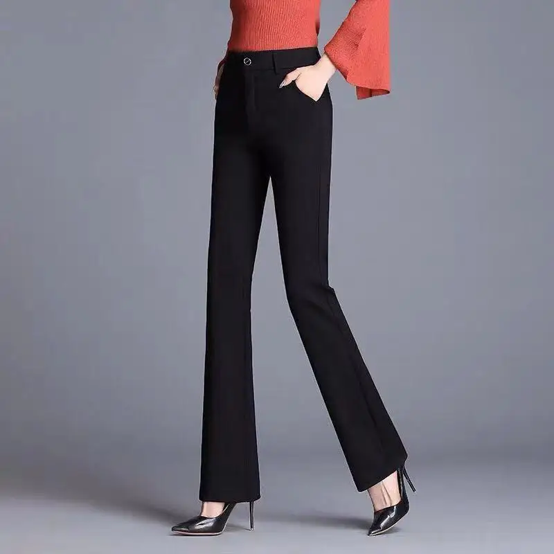 High-waisted Micro-flare Trousers Spring and Summer New Korean Style Pendant Slim Casual Pants Stretch Suit Pants
High-waisted Micro-flare Trousers Spring and Summer New Korean Style Pendant Slim Casual Pants Stretch Suit Pants