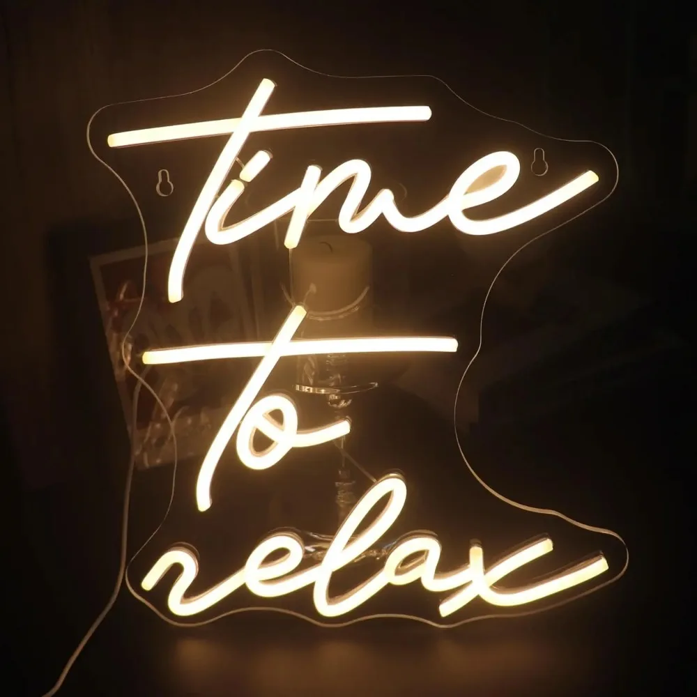 Relaxing Time Neon Light Dimmable Warm Glow Neon Sign for Home Bedroom Living Room Wall Art To Create Cozy Ambiance Perfect Gift
Relaxing Time Neon Light Dimmable Warm Glow Neon Sign for Home Bedroom Living Room Wall Art To Create Cozy Ambiance Perfect Gift