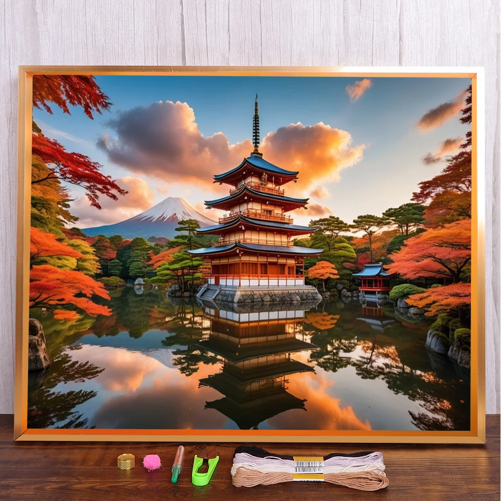 Landscape Tower Printed Fabric Cross Stitch Full Kit Embroidery Handicraft Needlework Hobby Knitting Floss Different Package
Landscape Tower Printed Fabric Cross Stitch Full Kit Embroidery Handicraft Needlework Hobby Knitting Floss Different Package