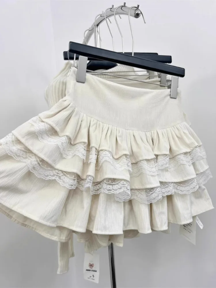 2025 Early Autumn New Skirt for Women Elegant Sweet Lace Patchwork A-line Skirts Y2k High Waist Ruched Cake Faldas Mujer
2025 Early Autumn New Skirt for Women Elegant Sweet Lace Patchwork A-line Skirts Y2k High Waist Ruched Cake Faldas Mujer