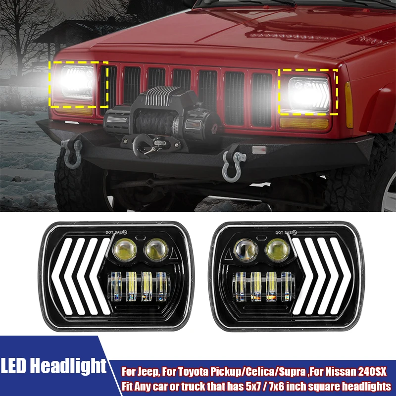 7x6 inch Car LED Headlight DRL For Jeep Wrangler YJ 1986-1995 For Jeep Cherokee XJ 1984-2001 For Toyota Pickup/MR2/Celica/Supra
7x6 inch Car LED Headlight DRL For Jeep Wrangler YJ 1986-1995 For Jeep Cherokee XJ 1984-2001 For Toyota Pickup/MR2/Celica/Supra