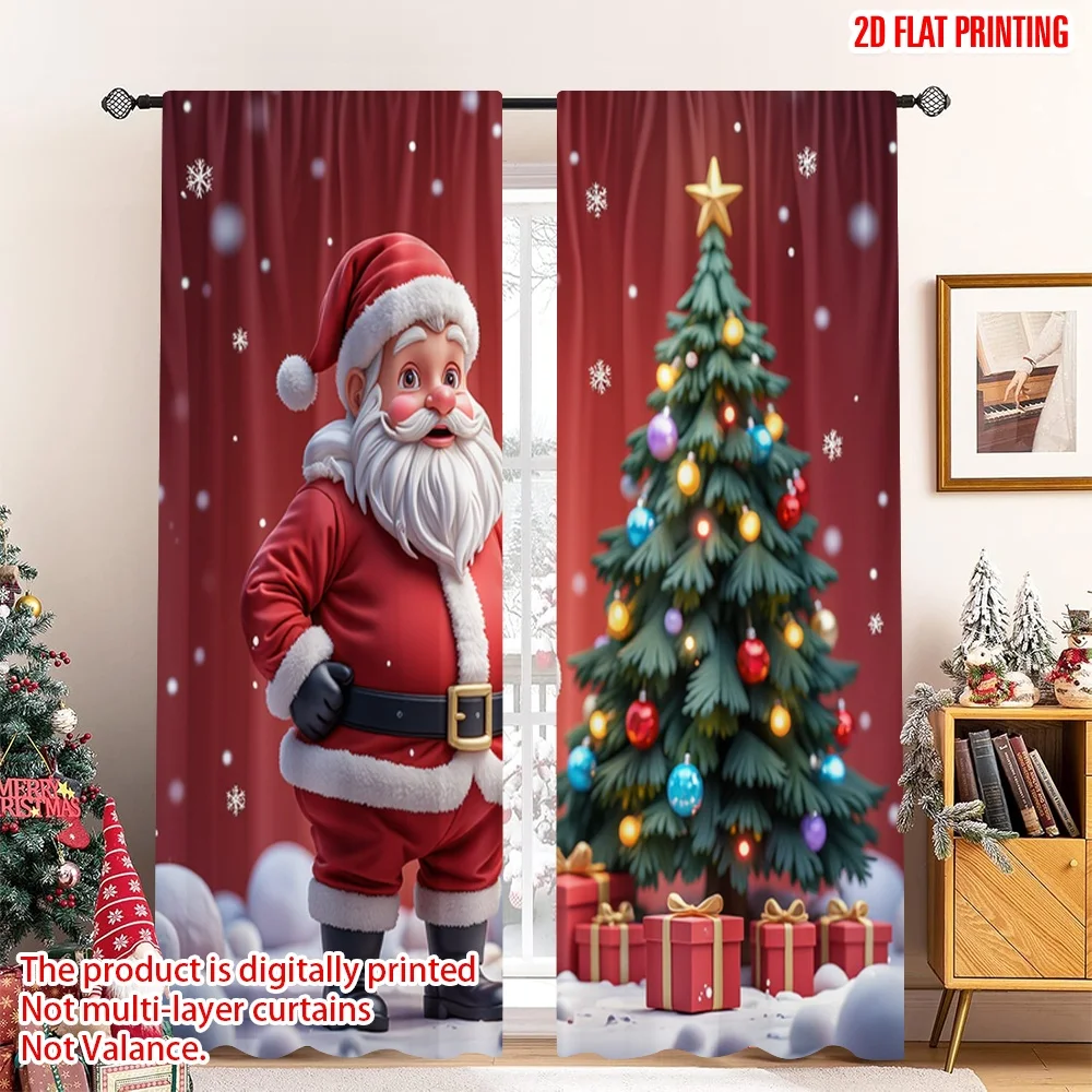 2pcs 2D flat printing Merry Christmas Window Drapes Santa Christmas Gifts Tree Fabric Without Electricity Festive Curtains for
2pcs 2D flat printing Merry Christmas Window Drapes Santa Christmas Gifts Tree Fabric Without Electricity Festive Curtains for