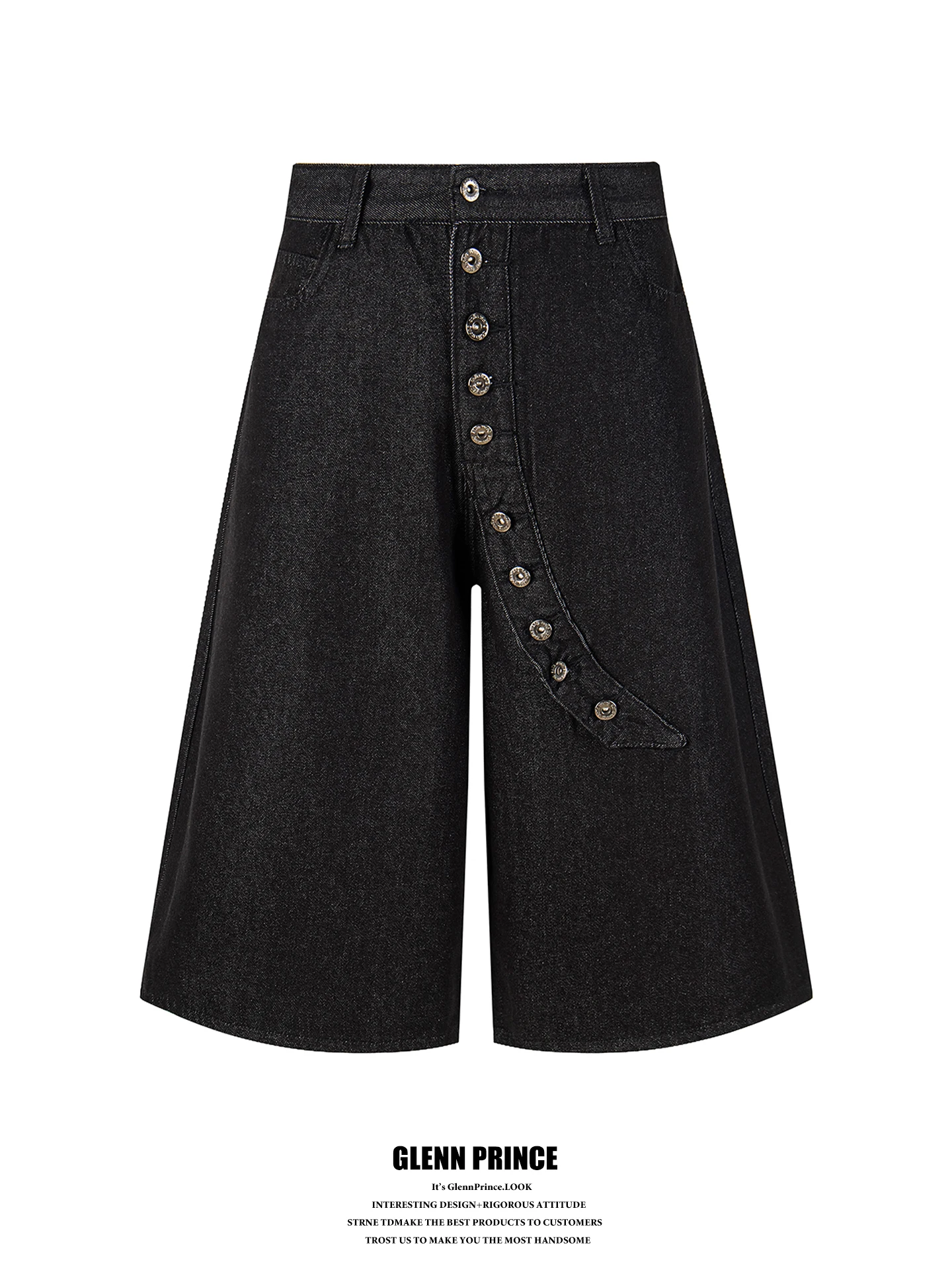American High Street Unusual Buttoning Jeans Men Summer Design Loose Wide Leg Seven Parts Pants Cotton Polyester Blend
American High Street Unusual Buttoning Jeans Men Summer Design Loose Wide Leg Seven Parts Pants Cotton Polyester Blend