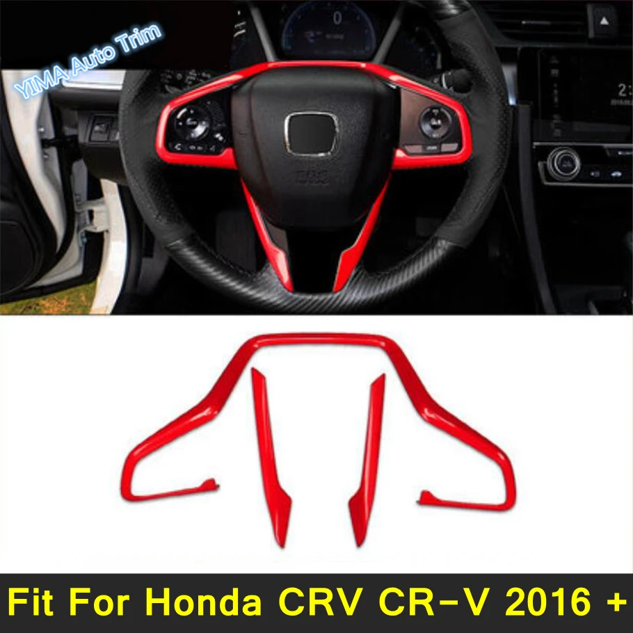 Auto Styling Steering Wheel Strip Cover Trim For Honda CRV CR-V 2016 - 2020 Car Red / Carbon Fiber Interior Modified Accessories
Auto Styling Steering Wheel Strip Cover Trim For Honda CRV CR-V 2016 - 2020 Car Red / Carbon Fiber Interior Modified Accessories