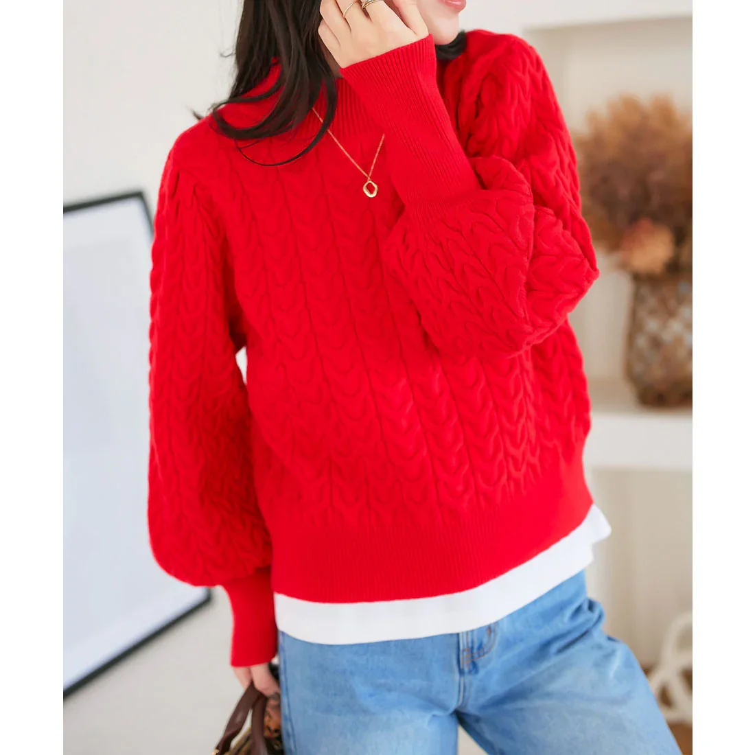 Sunine Home Autumn Winter New Sle Thi ort Knitted Sweater for Women Casual Loose Fit Long Sve High Collar Top
Sunine Home Autumn Winter New Sle Thi ort Knitted Sweater for Women Casual Loose Fit Long Sve High Collar Top