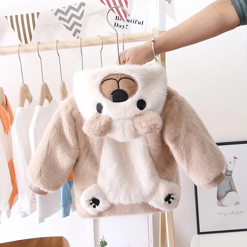 Cute Bear Plush Baby Jacket New Autumn Winter Thicken Warm Baby Boy Coat Hooded Children Ouertwear 1-6 Year Toddler Girl Clothes
Cute Bear Plush Baby Jacket New Autumn Winter Thicken Warm Baby Boy Coat Hooded Children Ouertwear 1-6 Year Toddler Girl Clothes