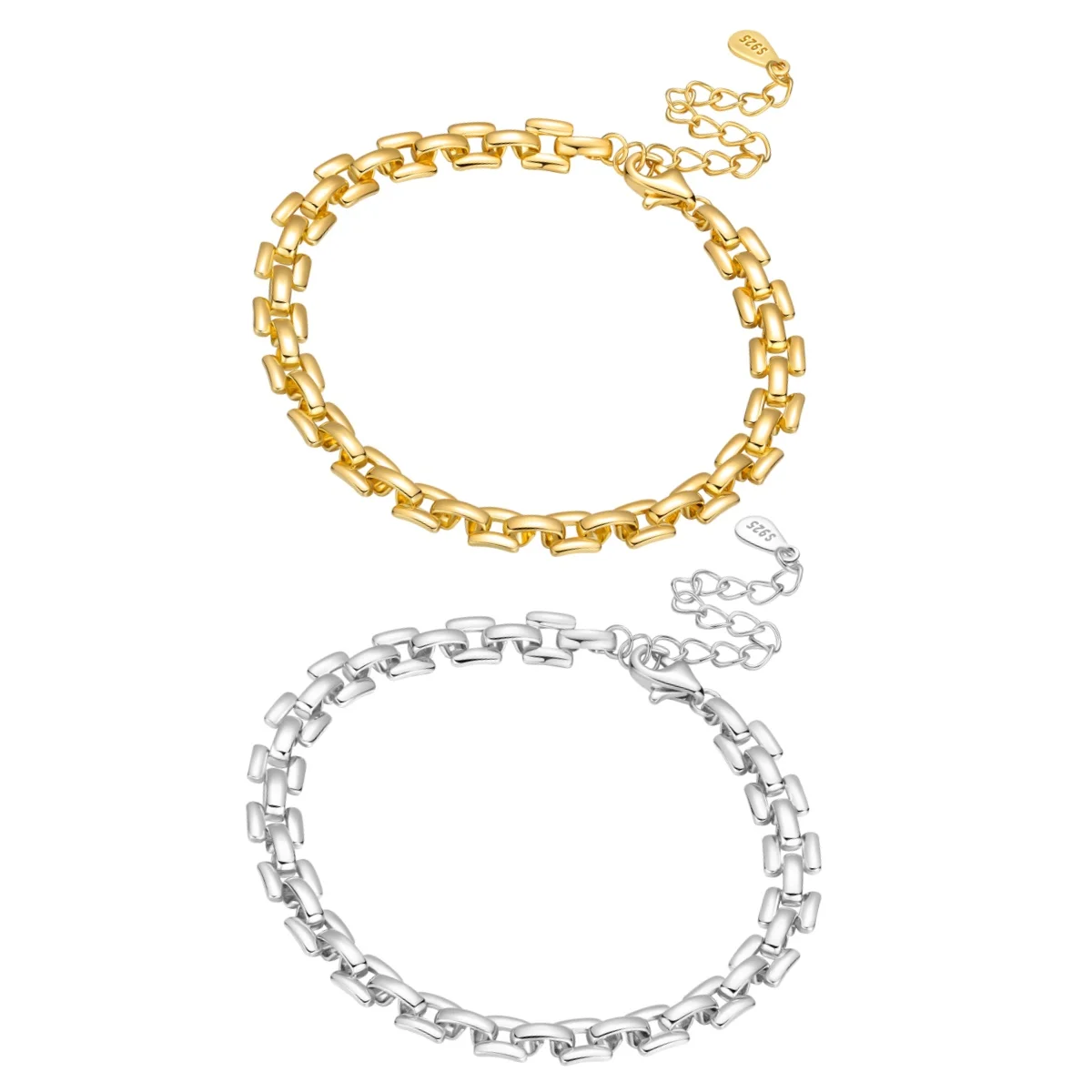 MISEFF S925 Sterling Silver Bracelet Chain Versatile Exquisite Vintage Watch Bracelet Chain Exquisite Jewelry Birthday Gift
MISEFF S925 Sterling Silver Bracelet Chain Versatile Exquisite Vintage Watch Bracelet Chain Exquisite Jewelry Birthday Gift