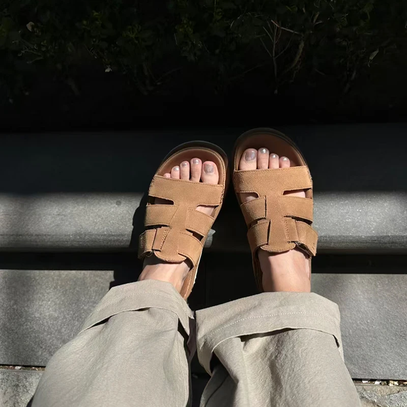 Brand Classic Cork Sandals Genuine Leather Trendy Soft Thick Sole Cork Slipper Summer Beach Sandals Home Open Toe Platform Shoes
Brand Classic Cork Sandals Genuine Leather Trendy Soft Thick Sole Cork Slipper Summer Beach Sandals Home Open Toe Platform Shoes