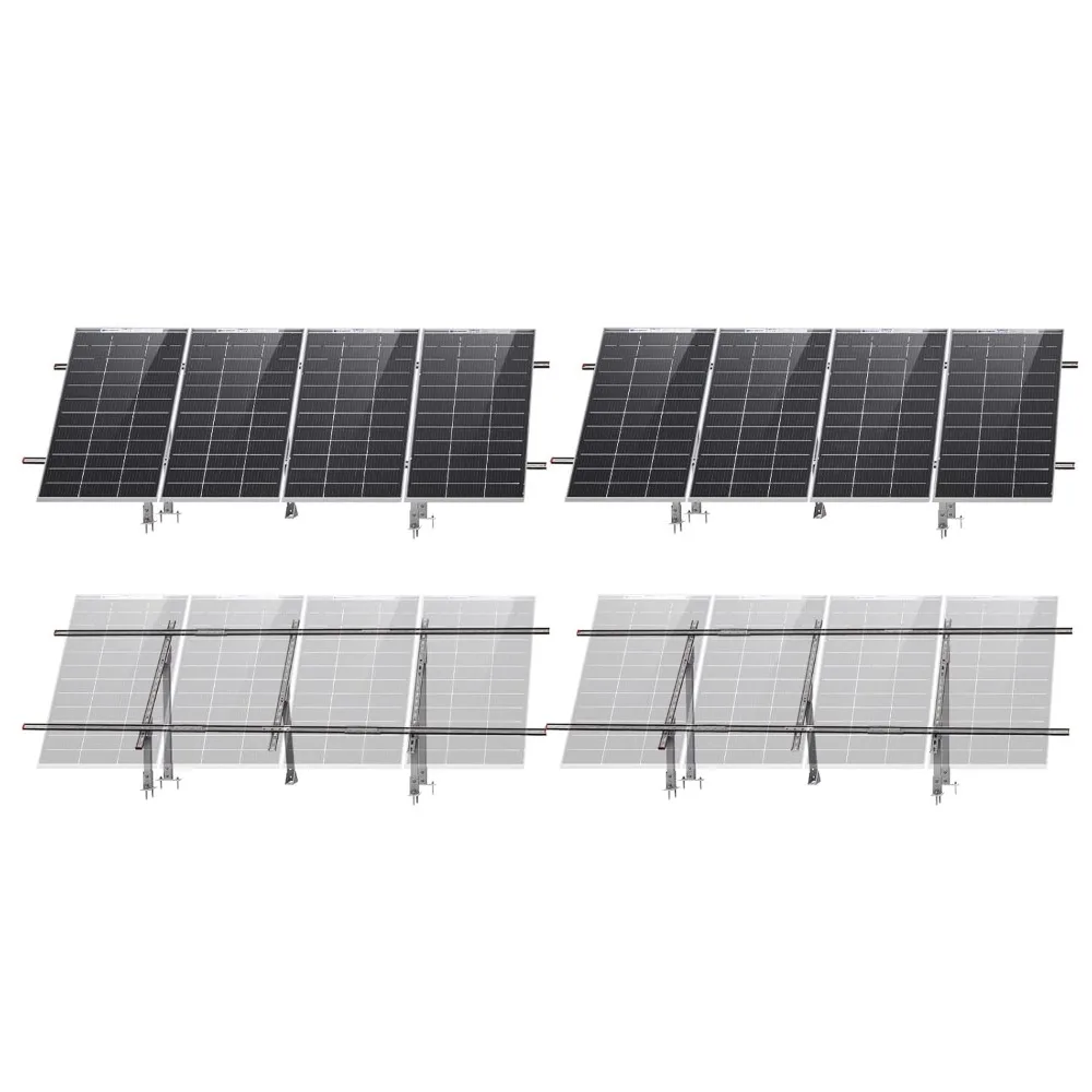 Solar Ground Mount Adjustable Solar Panel Mounting Brackets System for 5pcs 400W/6pcs 300W/8pcs 200W Solar Panels, Customized
Solar Ground Mount Adjustable Solar Panel Mounting Brackets System for 5pcs 400W/6pcs 300W/8pcs 200W Solar Panels, Customized