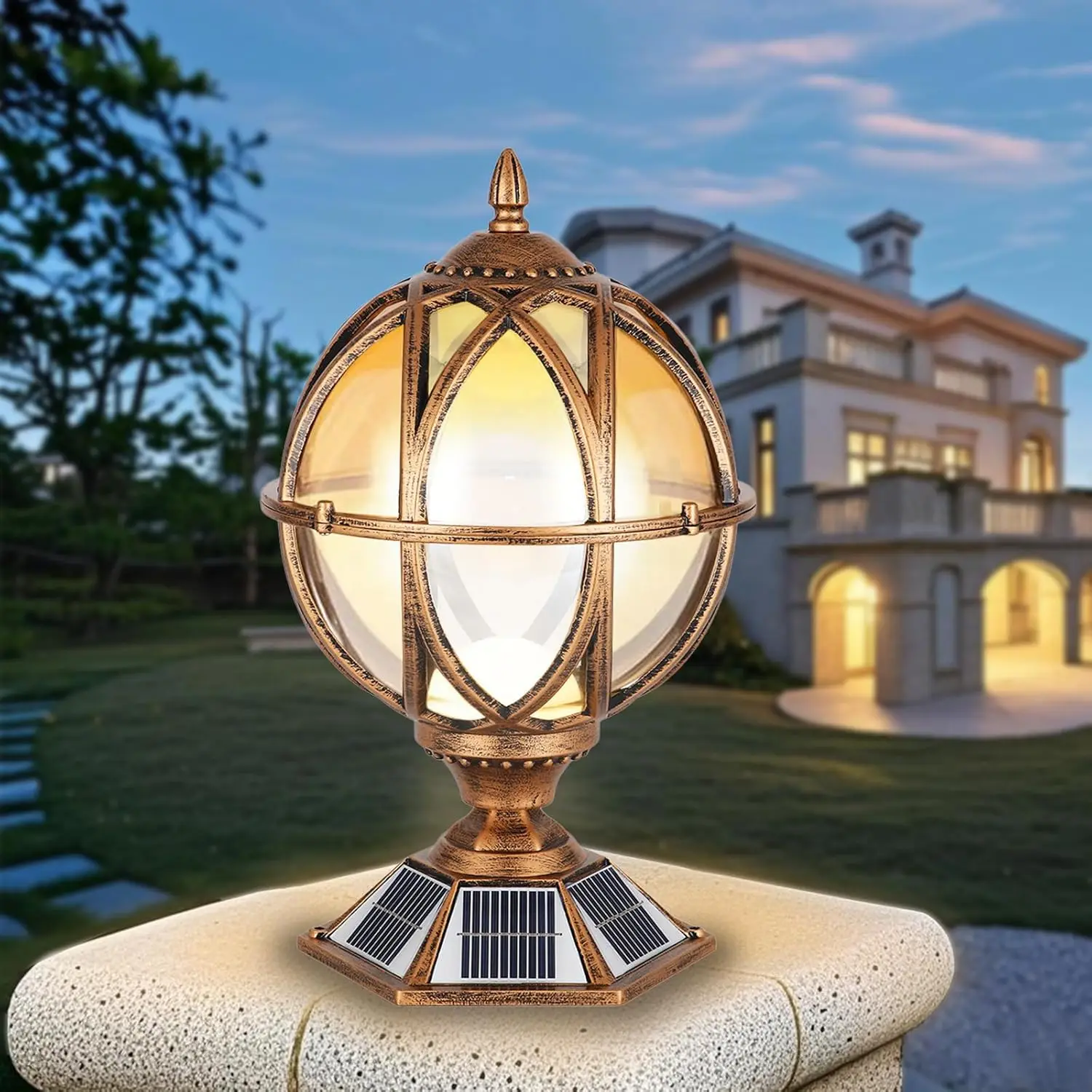 Victorian Solar Post Cap Light Outdoor Waterproof LED Fence Lamp Glass Ball Yard Street Light
Victorian Solar Post Cap Light Outdoor Waterproof LED Fence Lamp Glass Ball Yard Street Light