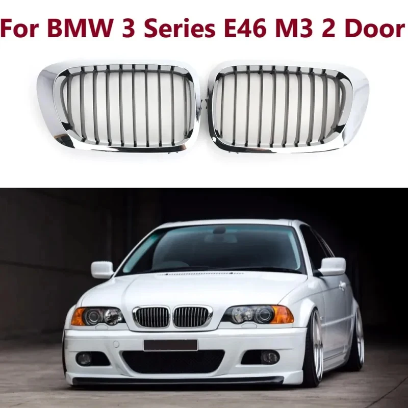 Chrome Silver Color Front Bumper Kidney Grill For BMW 3 Series 1999-2002 E46 M3 323 i/é 325Ci 328 i/é/Ci 330Ci 2 Door Grilles
Chrome Silver Color Front Bumper Kidney Grill For BMW 3 Series 1999-2002 E46 M3 323 i/é 325Ci 328 i/é/Ci 330Ci 2 Door Grilles