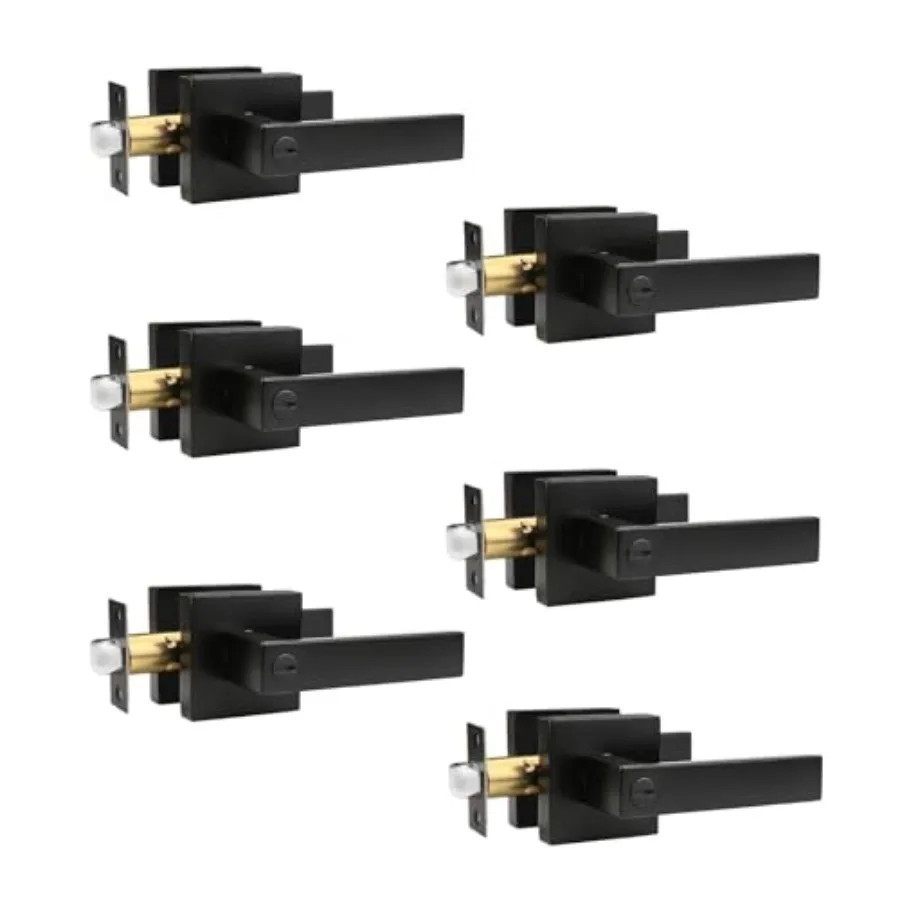 Pack Matte Black Door Handles Privacy Door Levers, Heavy Duty Bed and Bath Door Locks Interior Keyless Locksets, Reversible Fla
Pack Matte Black Door Handles Privacy Door Levers, Heavy Duty Bed and Bath Door Locks Interior Keyless Locksets, Reversible Fla