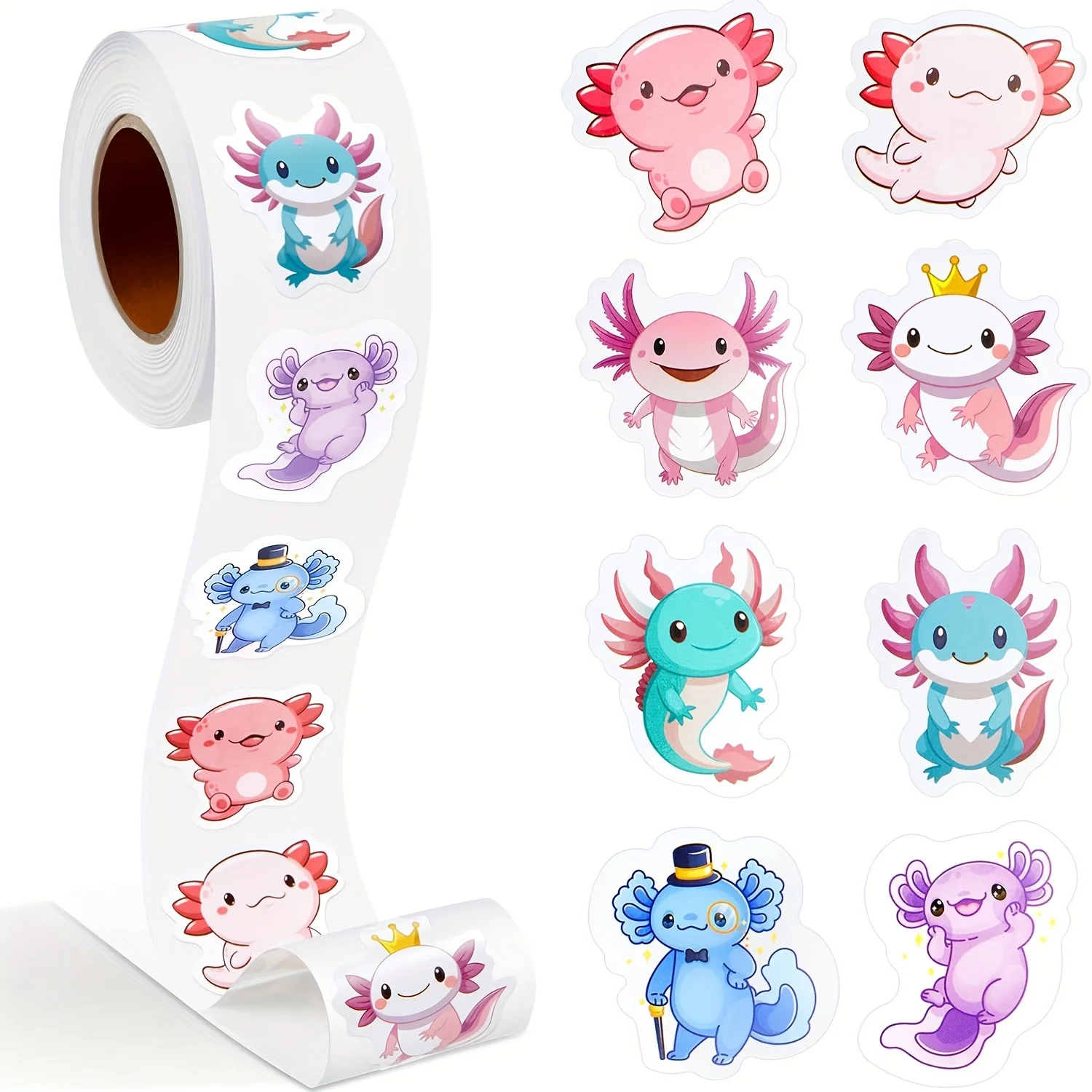 500 Pcs/roll Axolotl Stickers Decal Reward Cute Office Supplies Incentives Animals Sticker Christmas Party Favor
500 Pcs/roll Axolotl Stickers Decal Reward Cute Office Supplies Incentives Animals Sticker Christmas Party Favor