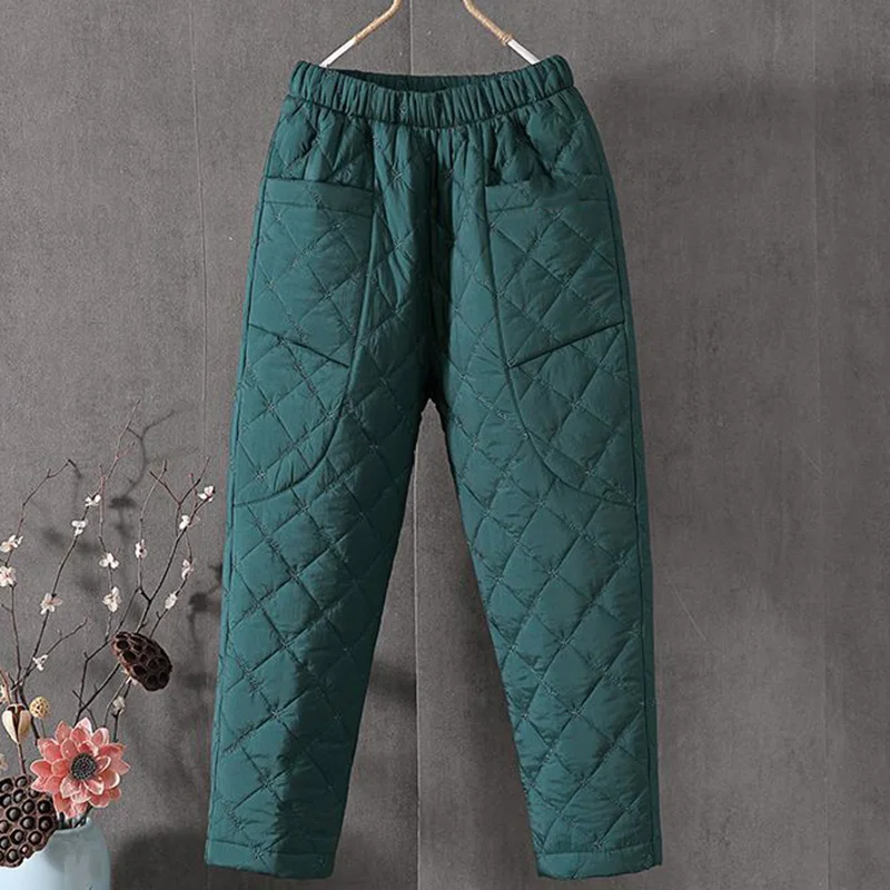 Winter Women Thicken Diamond Plaid Straight Trousers Fashion Vintage Casual High Waist Pants Lady Warm Windbreak Cotton Trousers
Winter Women Thicken Diamond Plaid Straight Trousers Fashion Vintage Casual High Waist Pants Lady Warm Windbreak Cotton Trousers