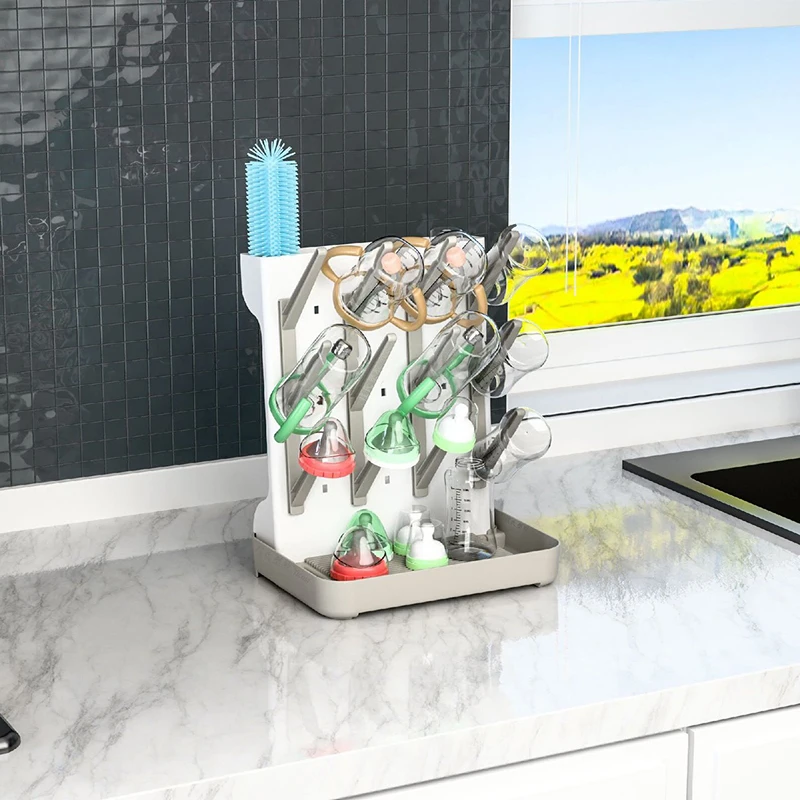 Portable Baby Bottle Drying Rack With Drainage Holes For Milk Bottles Cups Pump Parts Storage
Portable Baby Bottle Drying Rack With Drainage Holes For Milk Bottles Cups Pump Parts Storage