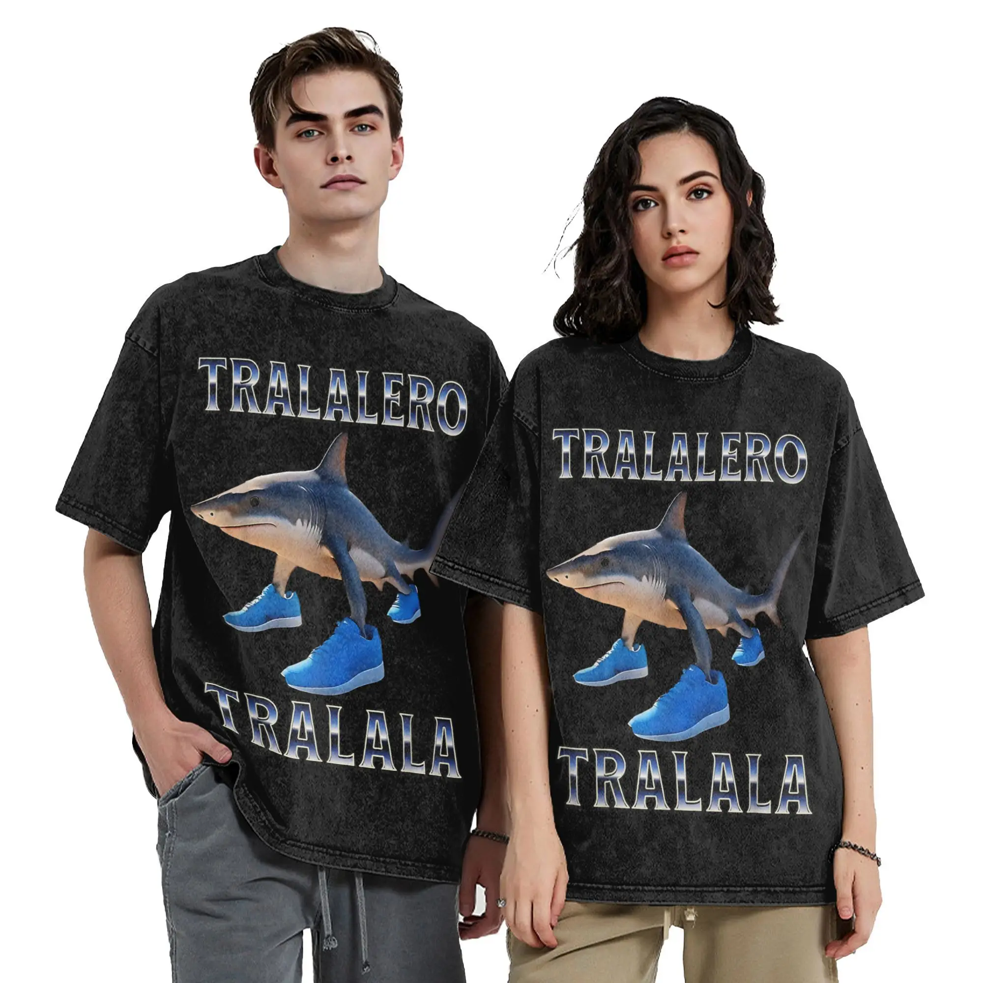 Funny Tralalero Tralala Vintage Washed T Shirt Men Short Sleeve Tops Shirts Brainrot Meme Shark 100%Cotton Summer Top Tee
Funny Tralalero Tralala Vintage Washed T Shirt Men Short Sleeve Tops Shirts Brainrot Meme Shark 100%Cotton Summer Top Tee