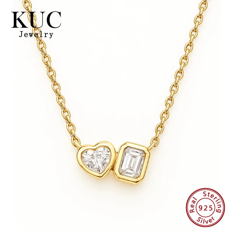 Exquisite Fashionable 925 Sterling Silver 18k Gold Plated Zircon Bezel Heart Baguette Shape Pendant Necklaces
Exquisite Fashionable 925 Sterling Silver 18k Gold Plated Zircon Bezel Heart Baguette Shape Pendant Necklaces