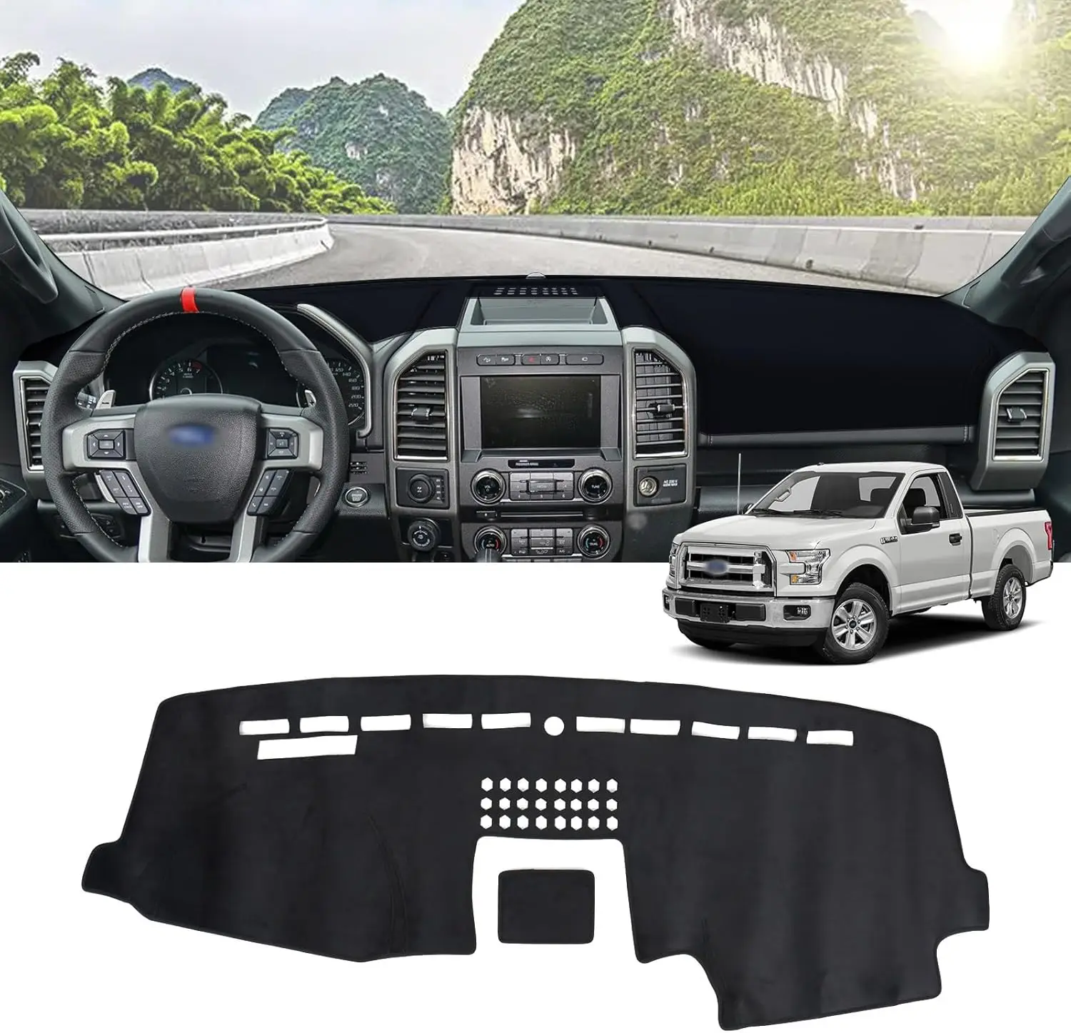 Dash Cover for Ford F150 2015-2020 Accessories Flannel Dashboard Cover Dash Mat Center Console Cover Sunshield Protector Pad
Dash Cover for Ford F150 2015-2020 Accessories Flannel Dashboard Cover Dash Mat Center Console Cover Sunshield Protector Pad