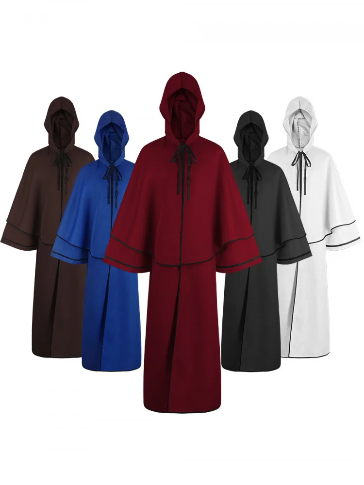 Halloween Medieval Hooded Robe Long Coat 5 Colors Monk Cloak Cosplay Role-playing Death God Performance Costume Cotton Material
Halloween Medieval Hooded Robe Long Coat 5 Colors Monk Cloak Cosplay Role-playing Death God Performance Costume Cotton Material