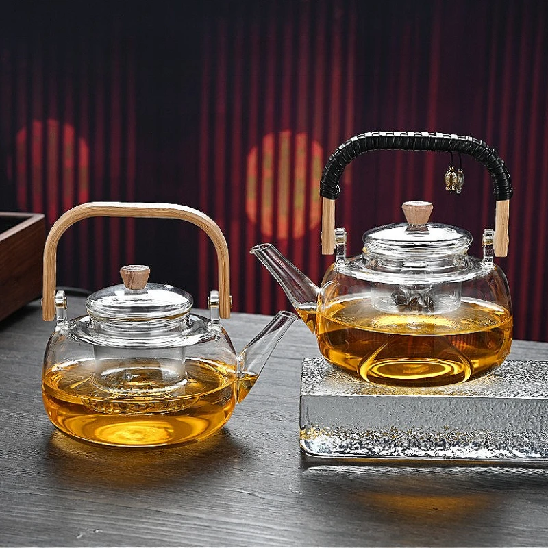 1000ml Teapot with Handle Chinese Style Teapot Glass Transparent Flower Tea Kettle with Filter Home Transparent Water Container
1000ml Teapot with Handle Chinese Style Teapot Glass Transparent Flower Tea Kettle with Filter Home Transparent Water Container