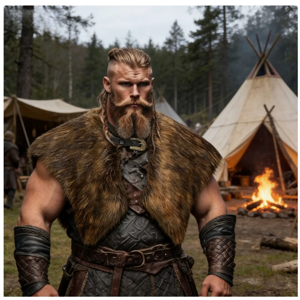 Мужской и женский меховой плащ-накидка в стиле викингов, средневековый/ренессансный костюм для ролевых игр
Мужской и женский меховой плащ-накидка в стиле викингов, средневековый/ренессансный костюм для ролевых игр