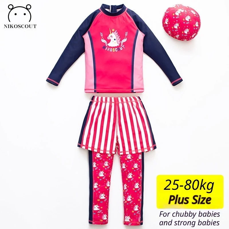 Girls' swimsuit with long sleeves, long pants, split body, quick drying, sun protection, overweight children's plus fat swimsuit
Girls' swimsuit with long sleeves, long pants, split body, quick drying, sun protection, overweight children's plus fat swimsuit