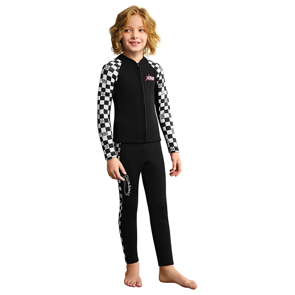 2.5mm Neoprene Wetsuit for Boys Girls Long SleeveTwo Piece Top +Pants Set Wet Suits in Cold Water for Swimming Surfing Diving
2.5mm Neoprene Wetsuit for Boys Girls Long SleeveTwo Piece Top +Pants Set Wet Suits in Cold Water for Swimming Surfing Diving