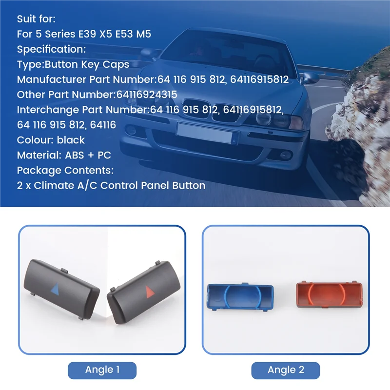 2 шт. автомобильный кондиционер A/C, панель управления температурой, кнопка переключения, крышка для BMW X5 E39 E53 525I 530I 540I M5 6411692431
2 шт. автомобильный кондиционер A/C, панель управления температурой, кнопка переключения, крышка для BMW X5 E39 E53 525I 530I 540I M5 6411692431