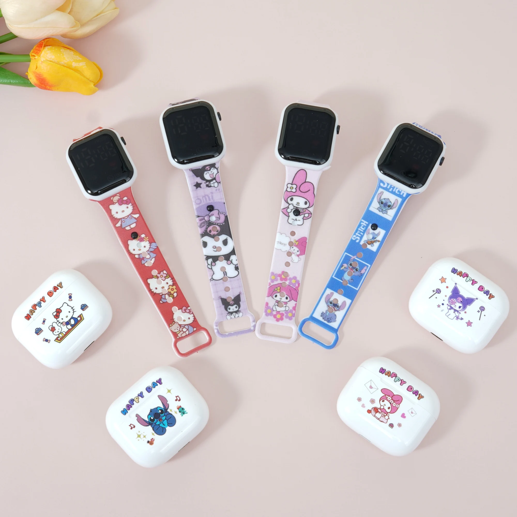 Детские студенческие часы Hello Kitty Kuromi Melody, студенческие часы для девочек с гарнитурой, детские часы, игрушки, набор часов, подарок
Детские студенческие часы Hello Kitty Kuromi Melody, студенческие часы для девочек с гарнитурой, детские часы, игрушки, набор часов, подарок