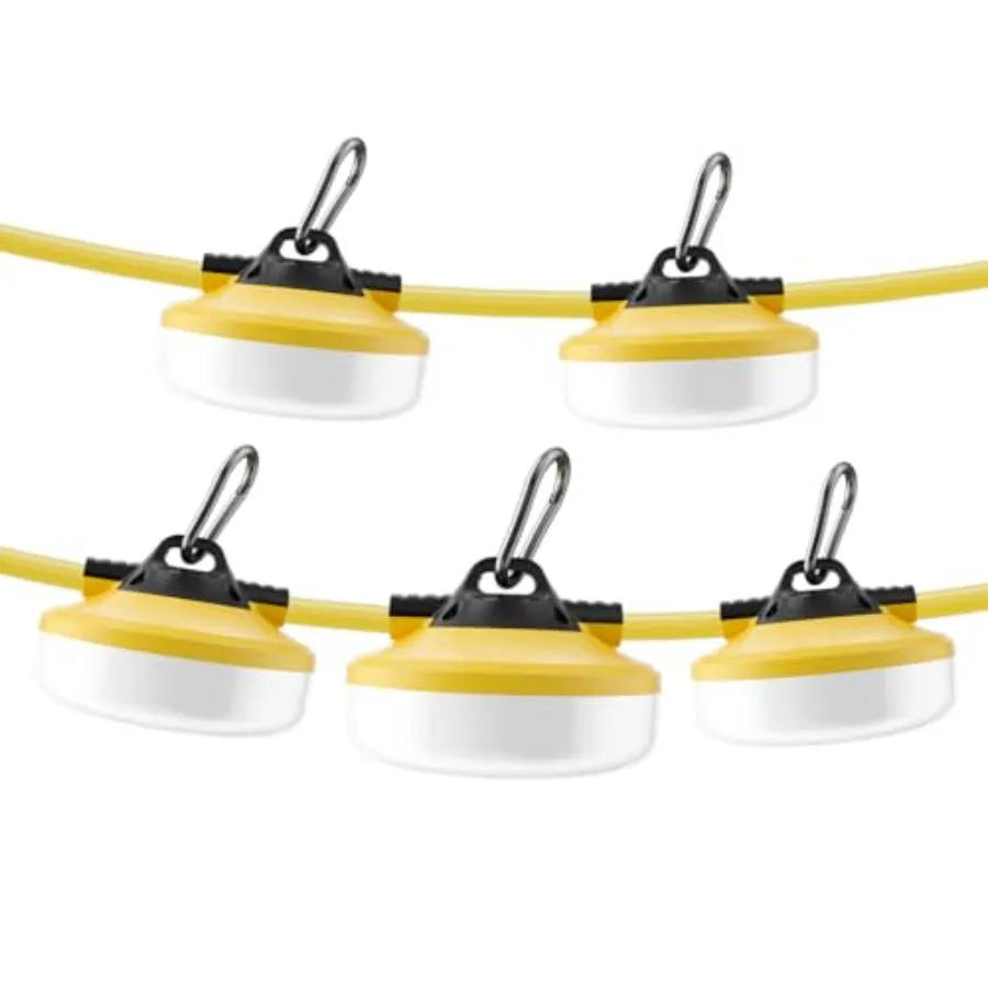 LED Construction String Lights 50Feet 5000 LM 5000K Daylight LED String Work Lights 50W Temporary Lighting for Job Site Outdoor
LED Construction String Lights 50Feet 5000 LM 5000K Daylight LED String Work Lights 50W Temporary Lighting for Job Site Outdoor