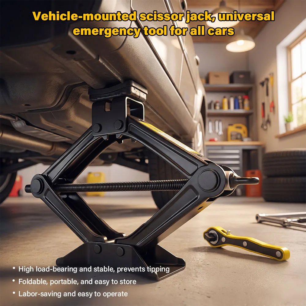2T Car Scissor Jack with Wrench Auto Emergency Crank Lift Stand Labor-Saving Repair and Tire Replacement Tool for SUV Vehicle
2T Car Scissor Jack with Wrench Auto Emergency Crank Lift Stand Labor-Saving Repair and Tire Replacement Tool for SUV Vehicle