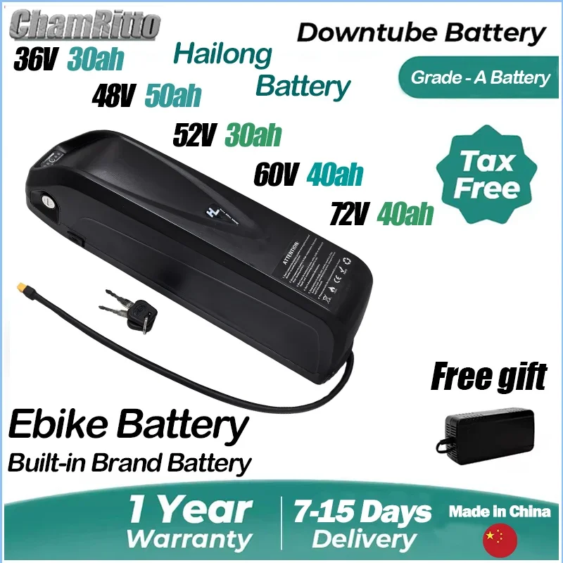 72v 50ah Hailong EBike Akku 60v Electric Bicycle Ncr18650b 48V 36V 52V Ebike 3000w Motor 20ah 25 30 35Ah 40 60ah Lithium Battery
72v 50ah Hailong EBike Akku 60v Electric Bicycle Ncr18650b 48V 36V 52V Ebike 3000w Motor 20ah 25 30 35Ah 40 60ah Lithium Battery