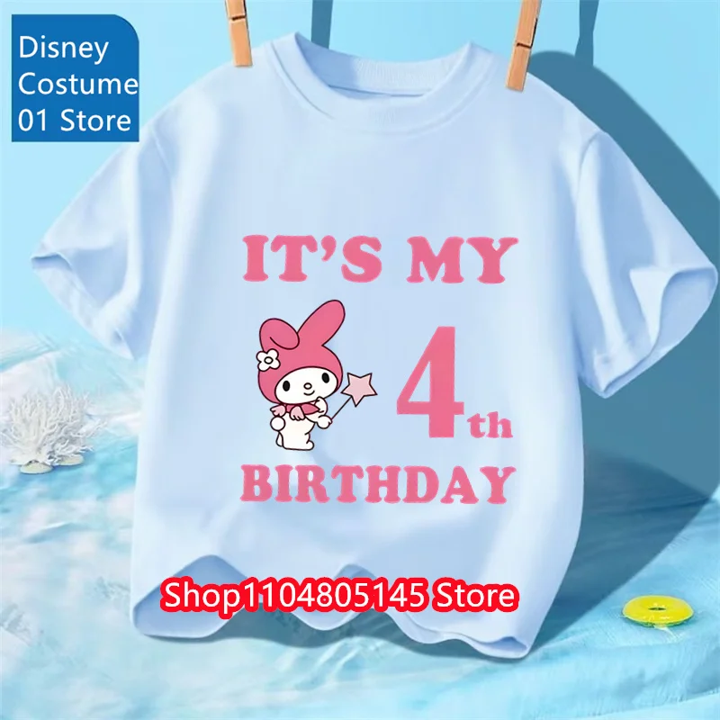 Sanrio My Melody T-shirt Birthday Number 3-14 Kawaii T Shirt Anime Cartoons Children Casual Clothes T Shirts Kid Girl Boy Tops
Sanrio My Melody T-shirt Birthday Number 3-14 Kawaii T Shirt Anime Cartoons Children Casual Clothes T Shirts Kid Girl Boy Tops