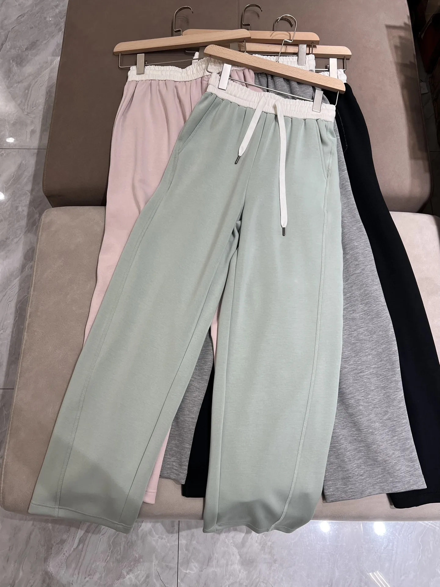 Women's Thin Pants Drawstring Elastic High Waist Trousers Female Streetwear Baggy Pants Woman Straight Pants
Women's Thin Pants Drawstring Elastic High Waist Trousers Female Streetwear Baggy Pants Woman Straight Pants