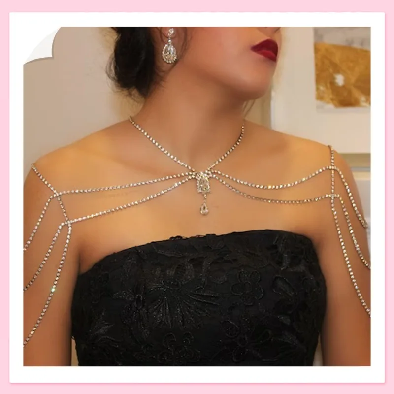 Evening Dress Accessories Rhinestone Shoulder Chain Women's High-end Multi-layer Shoulder Chain Body Chain Accessories
Evening Dress Accessories Rhinestone Shoulder Chain Women's High-end Multi-layer Shoulder Chain Body Chain Accessories