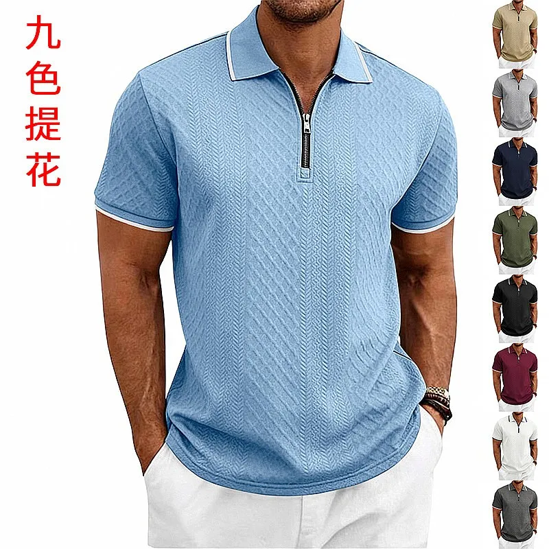 Mens Summer Polo Shirts Short Sleeve Zipper Casual Vintage Texture Tee Tops
Mens Summer Polo Shirts Short Sleeve Zipper Casual Vintage Texture Tee Tops