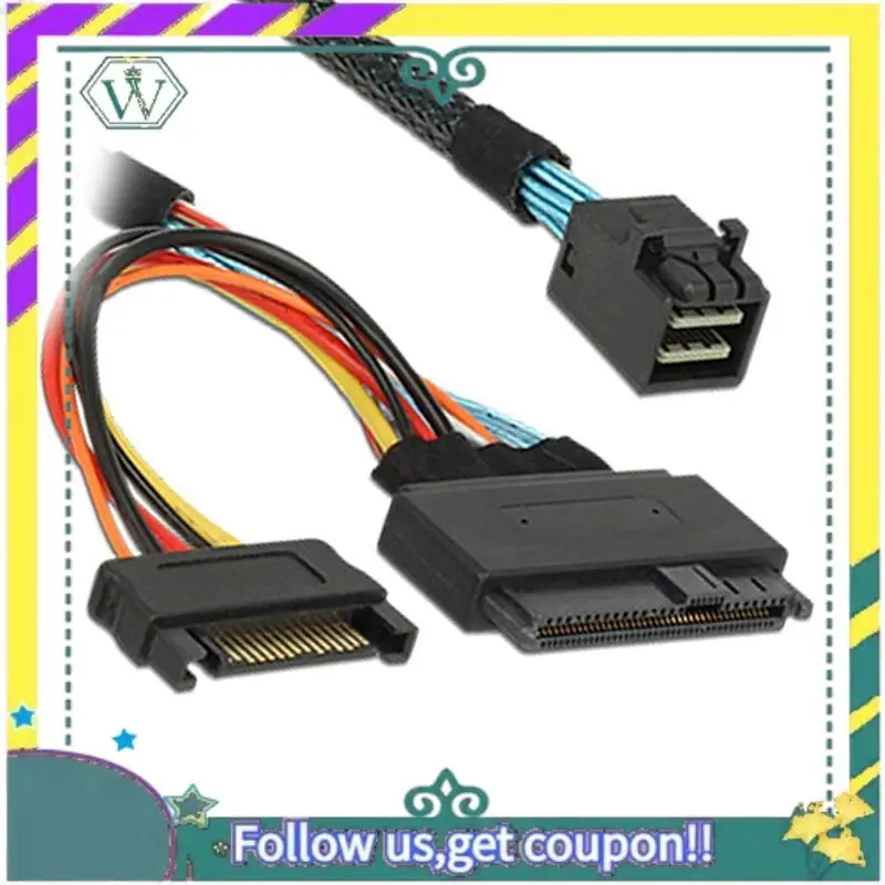 НОВЫЙ встроенный кабель 12G Mini SAS HD для U.2 / SFF-8643 к SFF-8639 длиной 0,5 м с 15-контактным источником питания SATA, подходит для SSD U.2
НОВЫЙ встроенный кабель 12G Mini SAS HD для U.2 / SFF-8643 к SFF-8639 длиной 0,5 м с 15-контактным источником питания SATA, подходит для SSD U.2