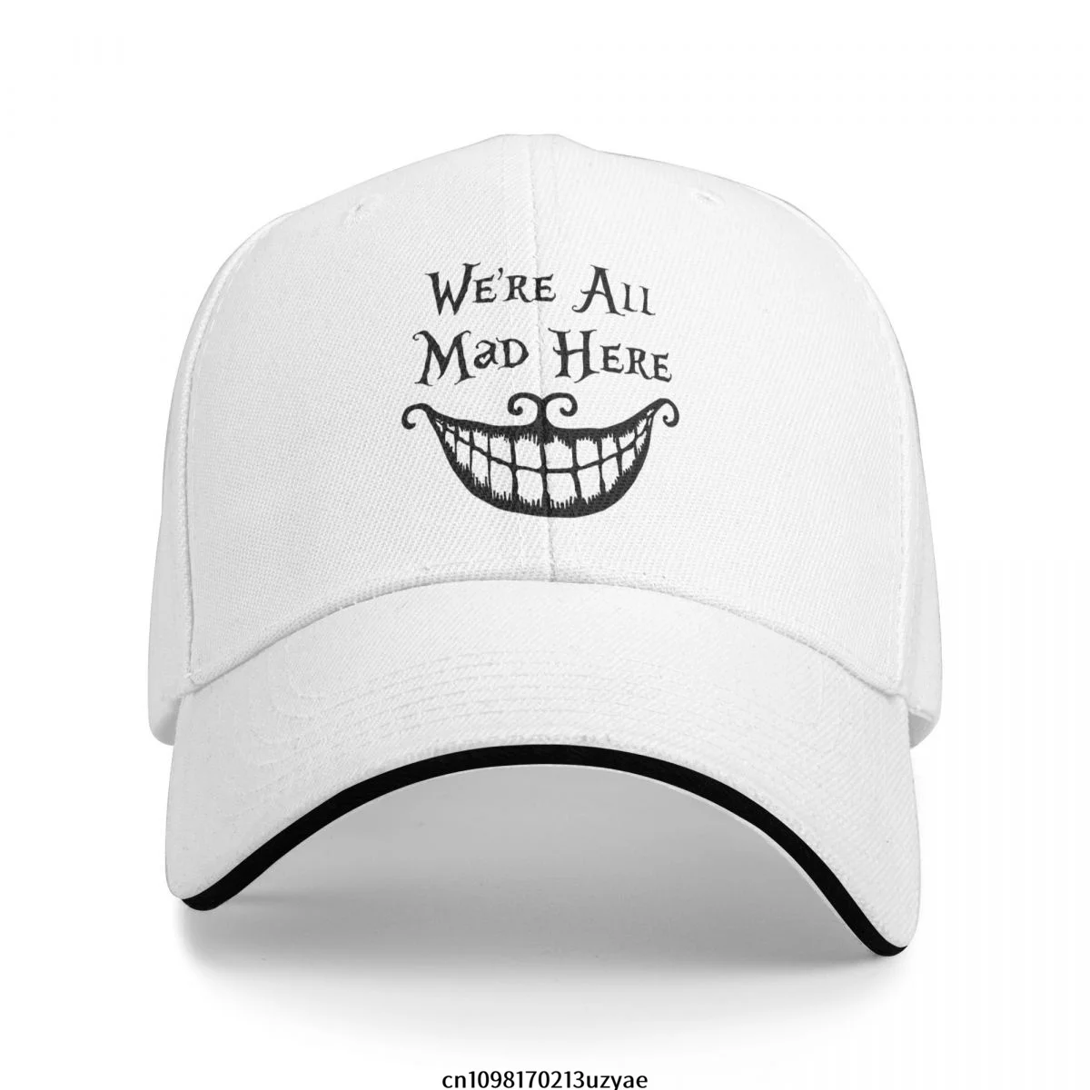 WE'RE ALL MAD HERE Бейсбольные кепки в стиле хип-хоп сэндвич-кепка для мужчин и женщин Регулируемая спортивная шапка на открытом воздухе
WE'RE ALL MAD HERE Бейсбольные кепки в стиле хип-хоп сэндвич-кепка для мужчин и женщин Регулируемая спортивная шапка на открытом воздухе