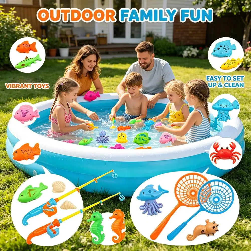 Summer Kids Magnetic Fishing Toy Set Play Water Toys for Baby Children Outdoor Indoor Sport Puzzle Toy Multiplayer Collaboration
Summer Kids Magnetic Fishing Toy Set Play Water Toys for Baby Children Outdoor Indoor Sport Puzzle Toy Multiplayer Collaboration