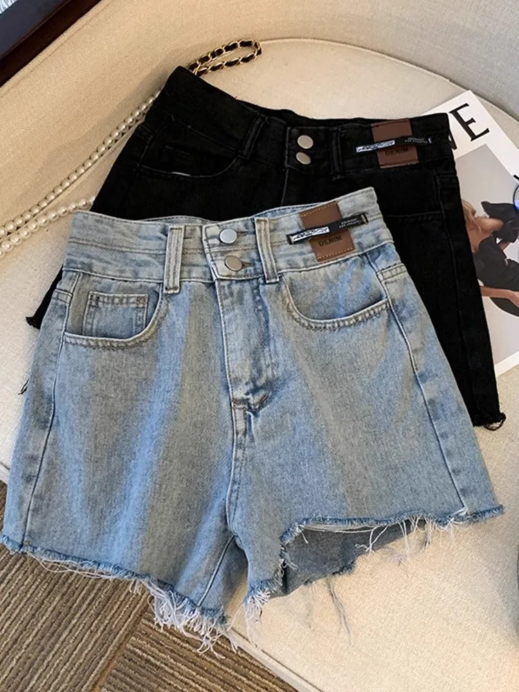 High Waist Wide Leg Short Jeans Women's Summer Thin A-Line Hot Pants Tassel Design Slimming for Pear Shaped Body Trendy
High Waist Wide Leg Short Jeans Women's Summer Thin A-Line Hot Pants Tassel Design Slimming for Pear Shaped Body Trendy