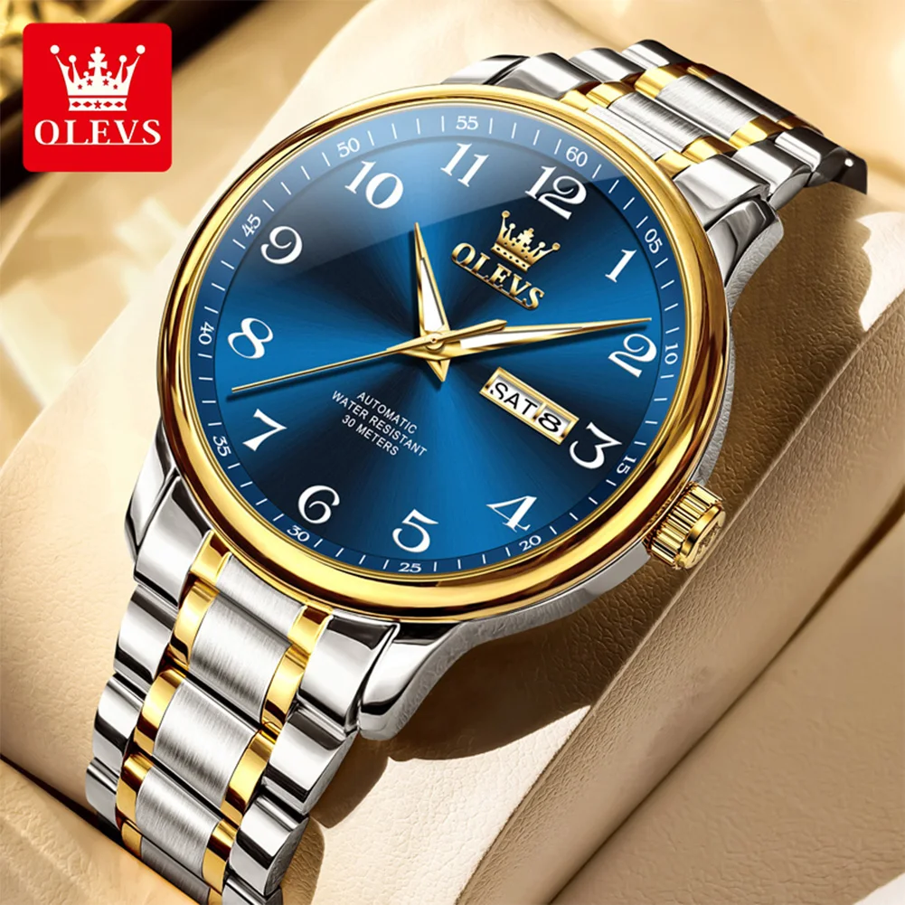 OLEVS Brand Original Luxury Mechanical Watch for Men High Quality Stainless Steel Dual Calendar Fashion Automatic Watches Mens
OLEVS Brand Original Luxury Mechanical Watch for Men High Quality Stainless Steel Dual Calendar Fashion Automatic Watches Mens