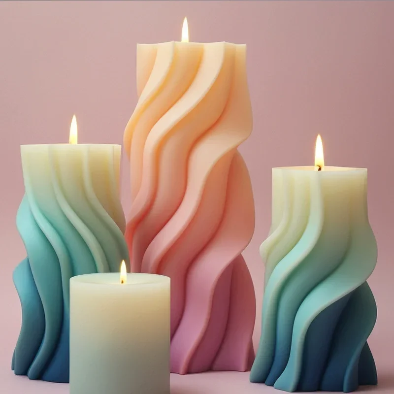 1Pcs New Wave Cylindrical Candle Silicone Mold Spiral Geometric Shape Twisted Stripe Aromatherapy Candle Resin Gypsum Mold
1Pcs New Wave Cylindrical Candle Silicone Mold Spiral Geometric Shape Twisted Stripe Aromatherapy Candle Resin Gypsum Mold